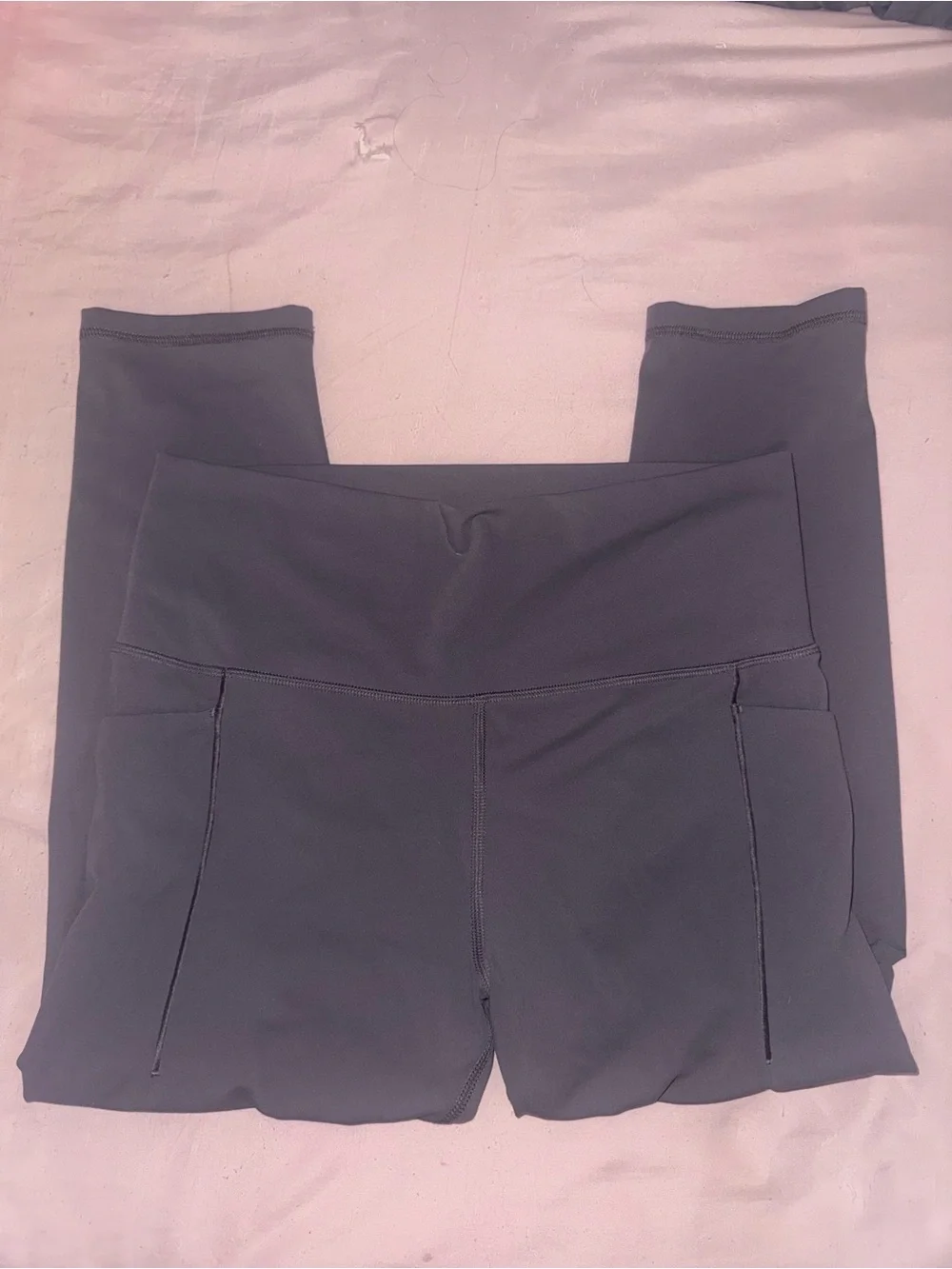 Avia Charcoal High-Waist Athletic Leggings with Side Pockets